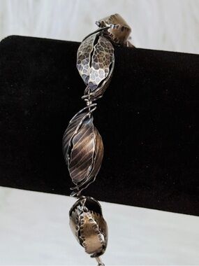 Interesting vintage modernist weighted toggle bracelet